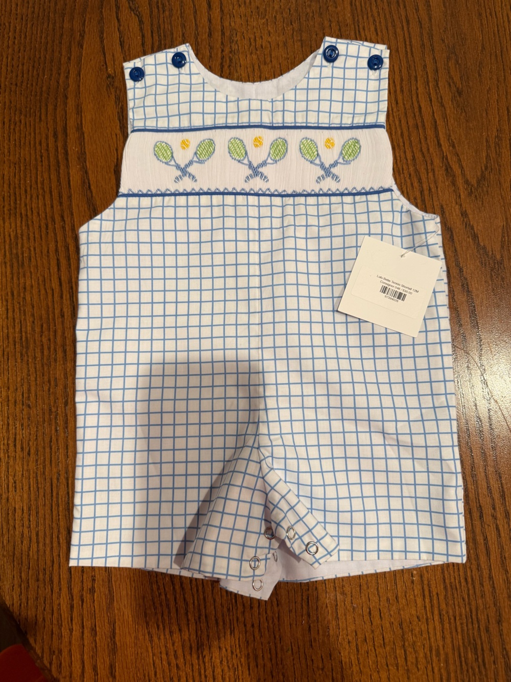 NWT Lulu Bebe tennis shortall- blue & white